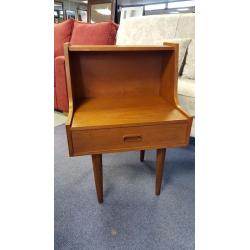 Lovely Little Mid Century Telephone Table / Bedside Cabinet