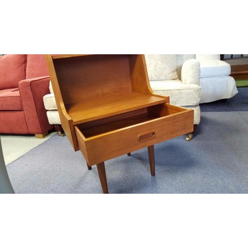 Lovely Little Mid Century Telephone Table / Bedside Cabinet