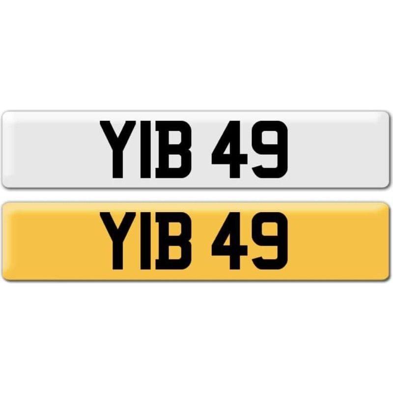 YIB 49 Dateless Personalised Cherished Number Plate Audi BMW M3 Ford VW Mercedes Ferrari
