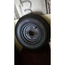8 inch TRAILER WHEEL WITH EXCELLENT TYRE
