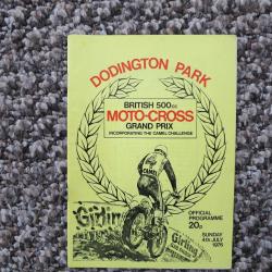 Moto Cross and Grass Track Programmes from 1970s