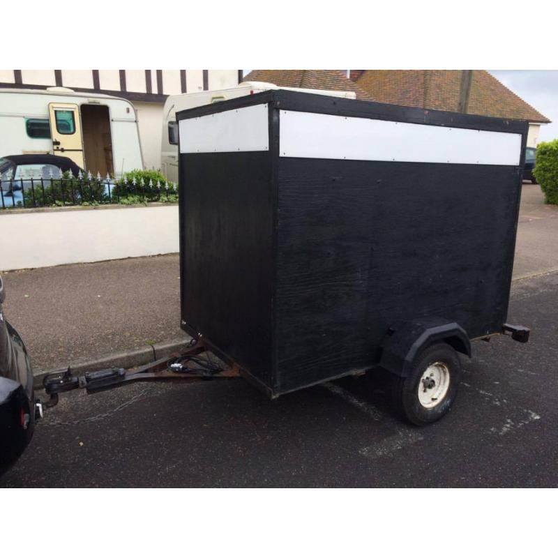 Box Trailer - Metal Frame - New Electrics - Fits Standard Garage
