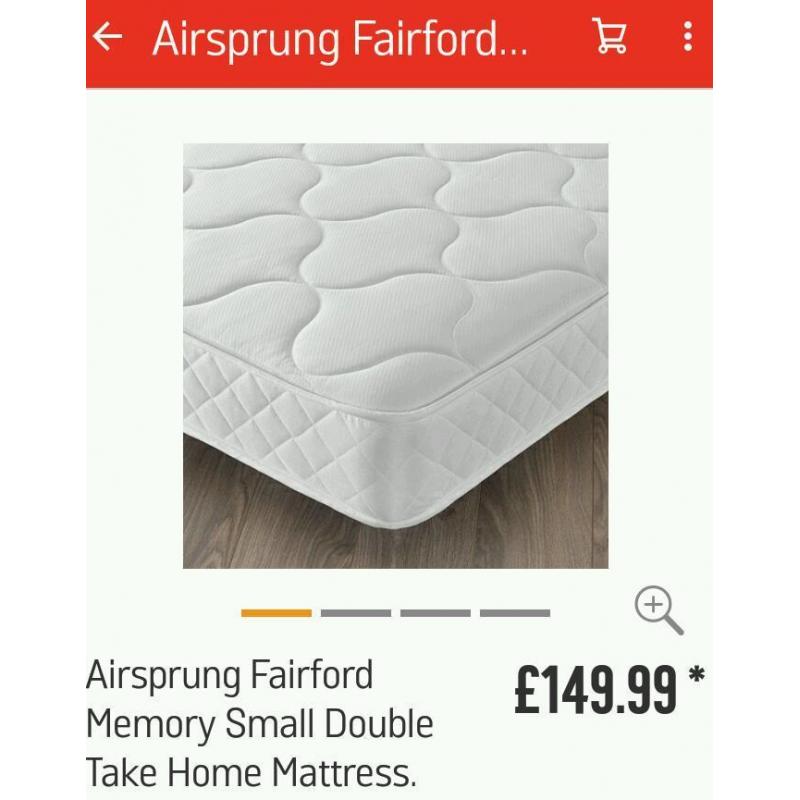 Airsprung 4ft mattress NEW
