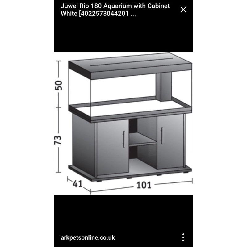 Juwel Rio 180 Aquarium and Cabinet Stand in White