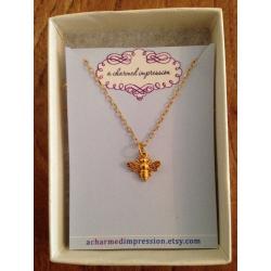 14ct Gold Honeybee Necklace