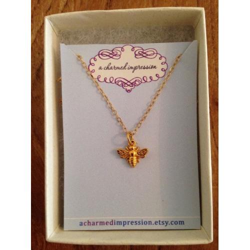 14ct Gold Honeybee Necklace