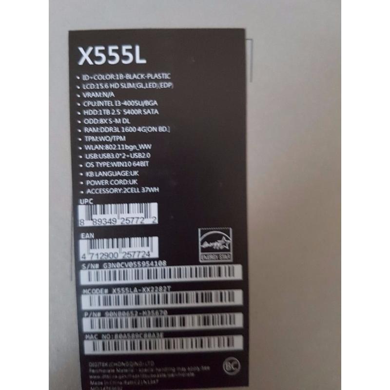 Asus X555L white, brand new, sealed box