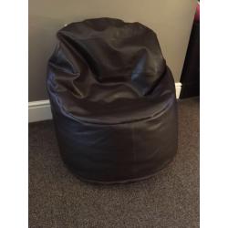 Next brown leather beanbag chair