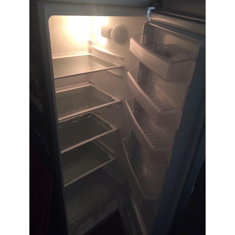 Silver larder fridge