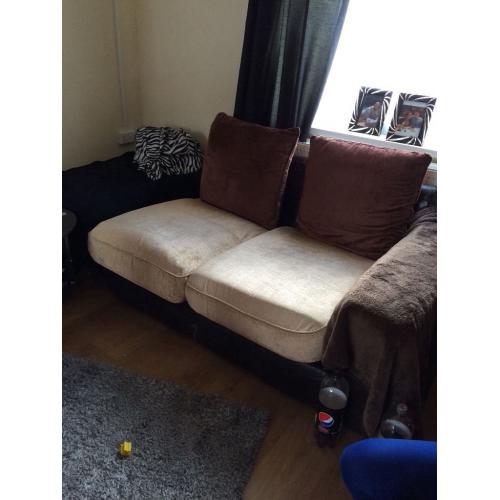 Large 2 seater sofa and foot rest