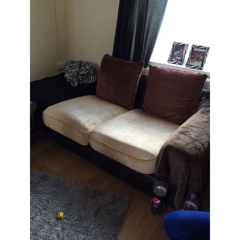 Large 2 seater sofa and foot rest