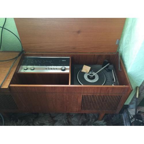 old retro vintage ultra radiogram with cabinet
