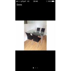 Table and 4 chairs