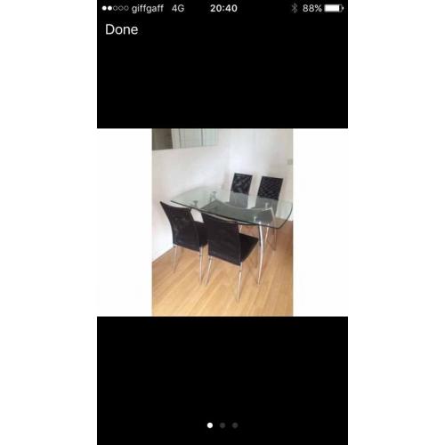 Table and 4 chairs