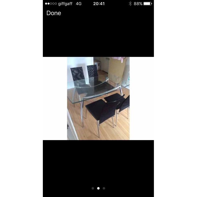 Table and 4 chairs