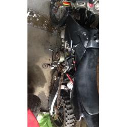 M2R 140CC oil cooled pit bike. Needs side caseing, throttle and break connecting as I got no time