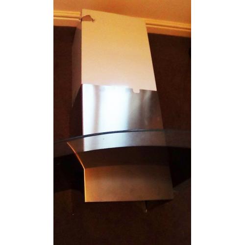 Cooker Hood Curved Glass (Only) and Chrome Chimney