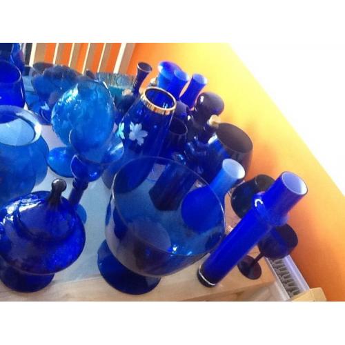 25 years collection of blue glass for sale