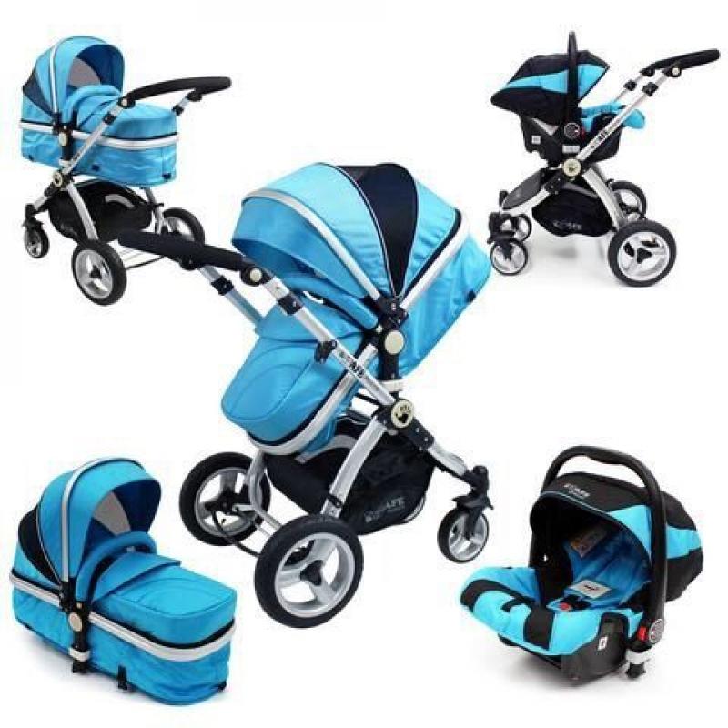Isafe 3in1 travel system ( ocean blue )Luxury iSafe™ Baby CarSeat