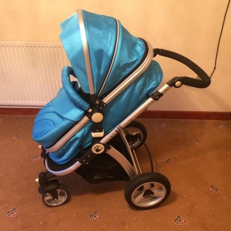Isafe 3in1 travel system ( ocean blue )Luxury iSafe™ Baby CarSeat