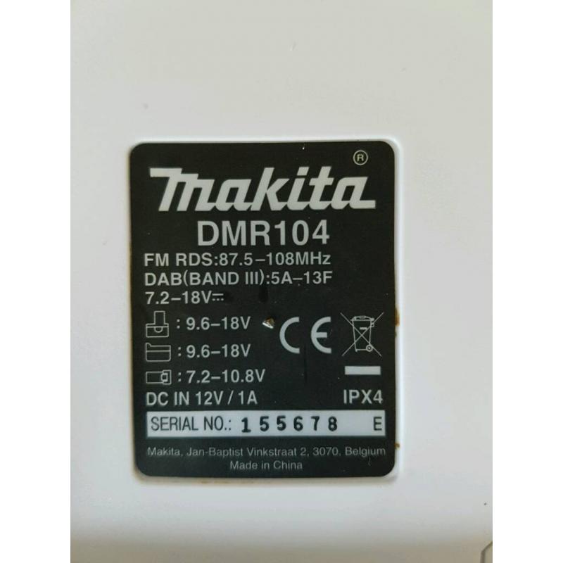 Makita dab104 radio as new body only
