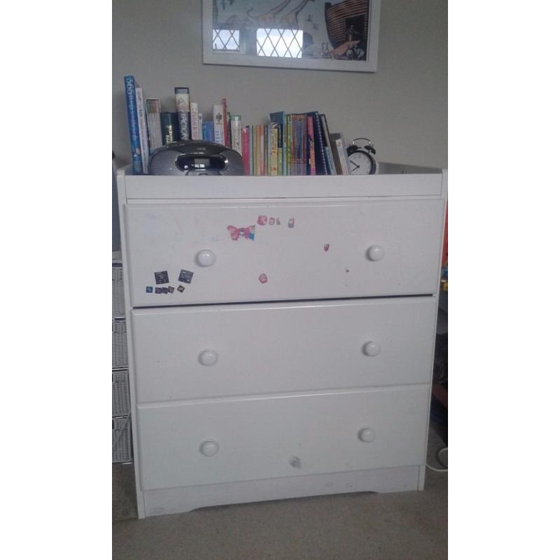 Free chest of drawers for baby - with changing area on top.