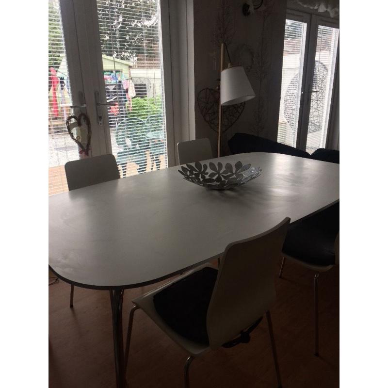 IKEA white Dining Table and 4 Chairs