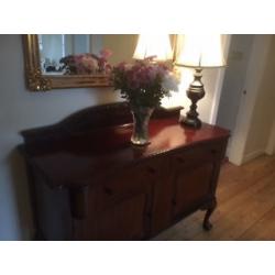 Antique sideboard with claw and ball feet