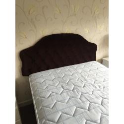 Headboard - chocolate brown double headboard