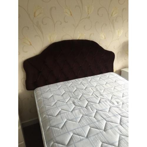 Headboard - chocolate brown double headboard