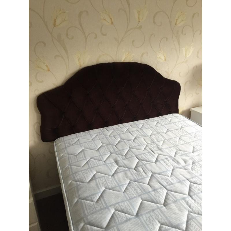 Headboard - chocolate brown double headboard
