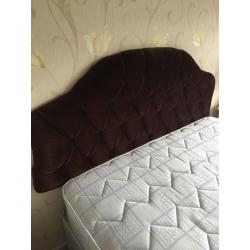 Headboard - chocolate brown double headboard