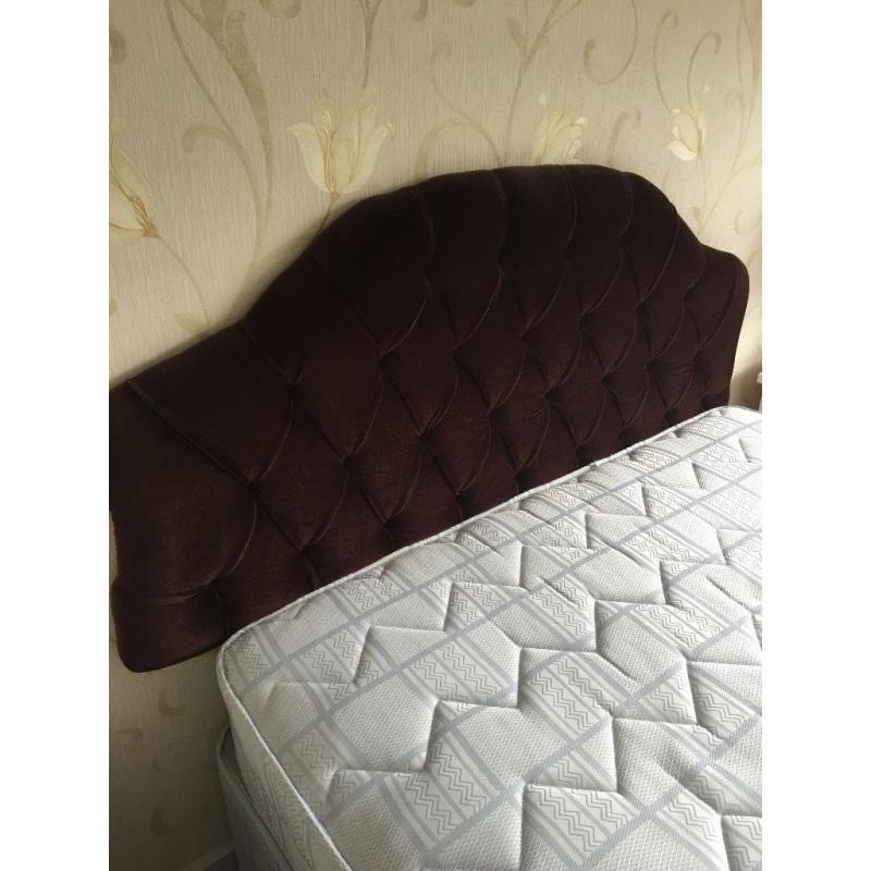 Headboard - chocolate brown double headboard