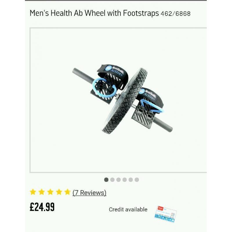 Men's Health Ab Wheel with Footstraps