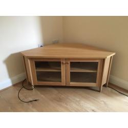 SKOGHALL Corner TV bench, oak