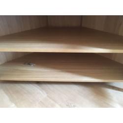 SKOGHALL Corner TV bench, oak