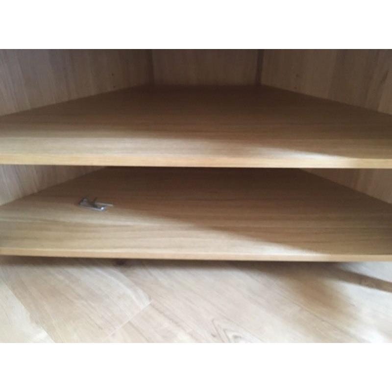 SKOGHALL Corner TV bench, oak