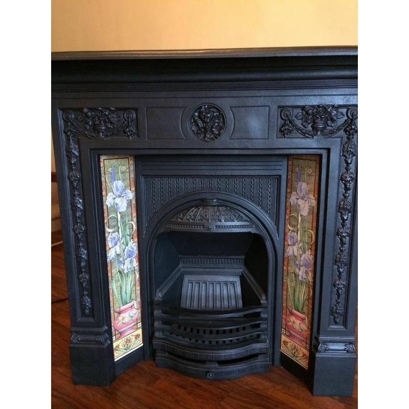 Black Stovax Cast Iron Fireplace for sale