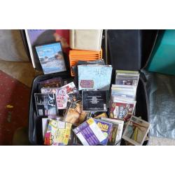 CAR BOOT. JOB LOT. cd:s. records, cd cases. cd stands. plus suitcase