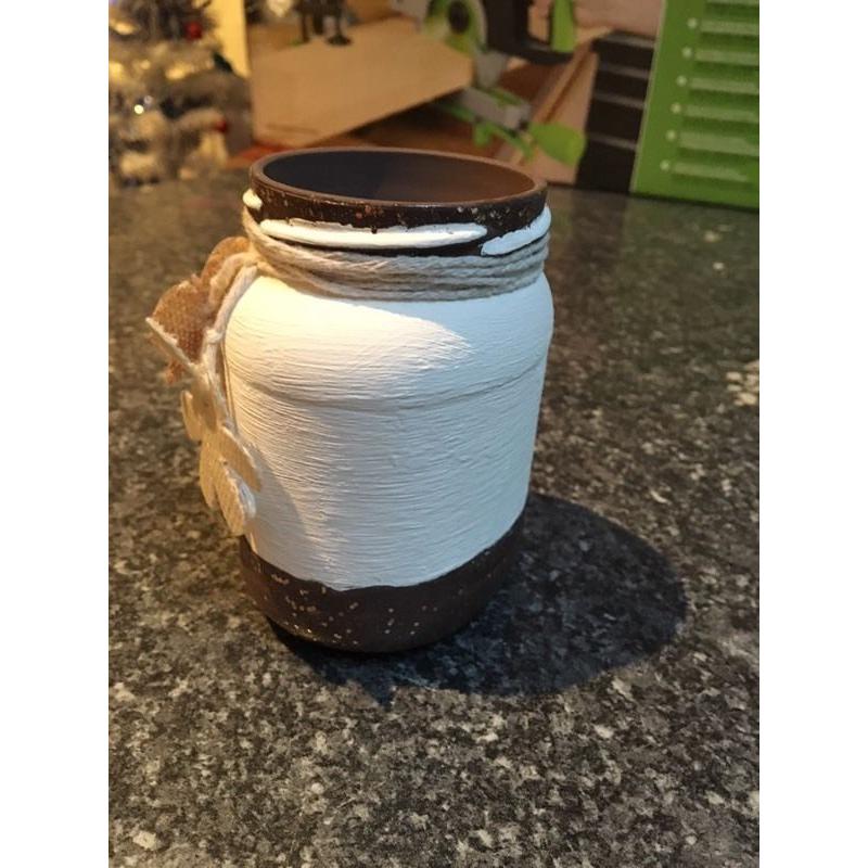 Hand decorated jar