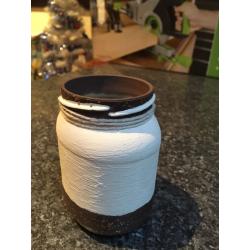 Hand decorated jar