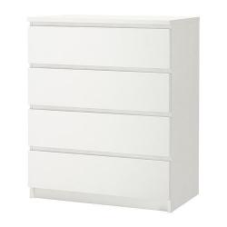 IKEA Malm 4 chest of drawers in white