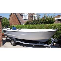 18ft Swedish Ryds Fishing Boat + Roller Coaster Trailer + 2 Outboard Engines