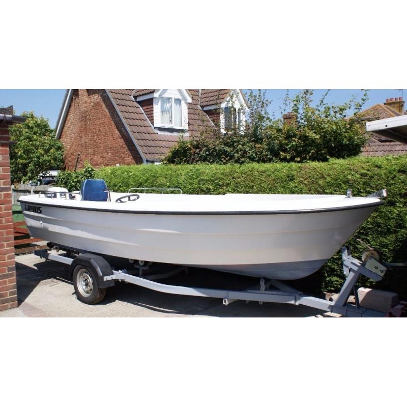 18ft Swedish Ryds Fishing Boat + Roller Coaster Trailer + 2 Outboard Engines
