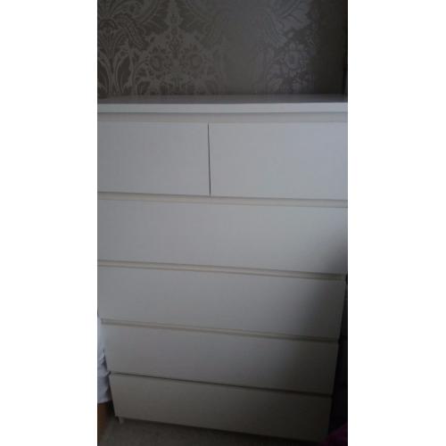 White malm chest of drawers