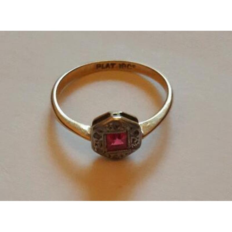 18k gold & platinum ring