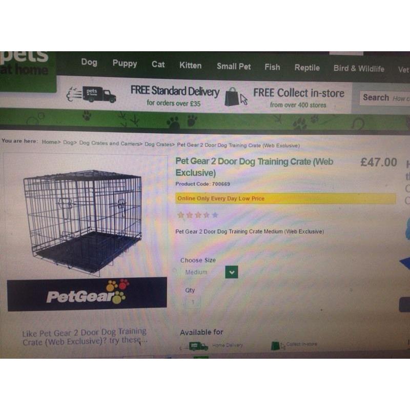 Medium 2 door dog cage