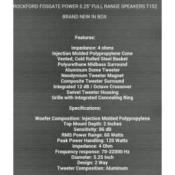 Brand new Rockford Fosgate power vision with full wiring kit for 3 amps etc