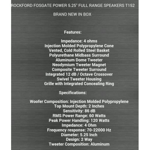 Brand new Rockford Fosgate power vision with full wiring kit for 3 amps etc