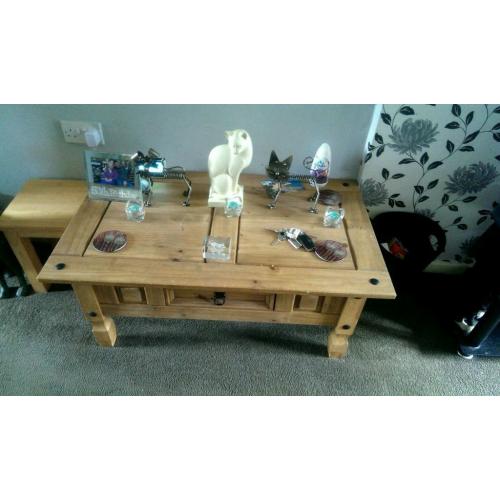 solid pine coffee table